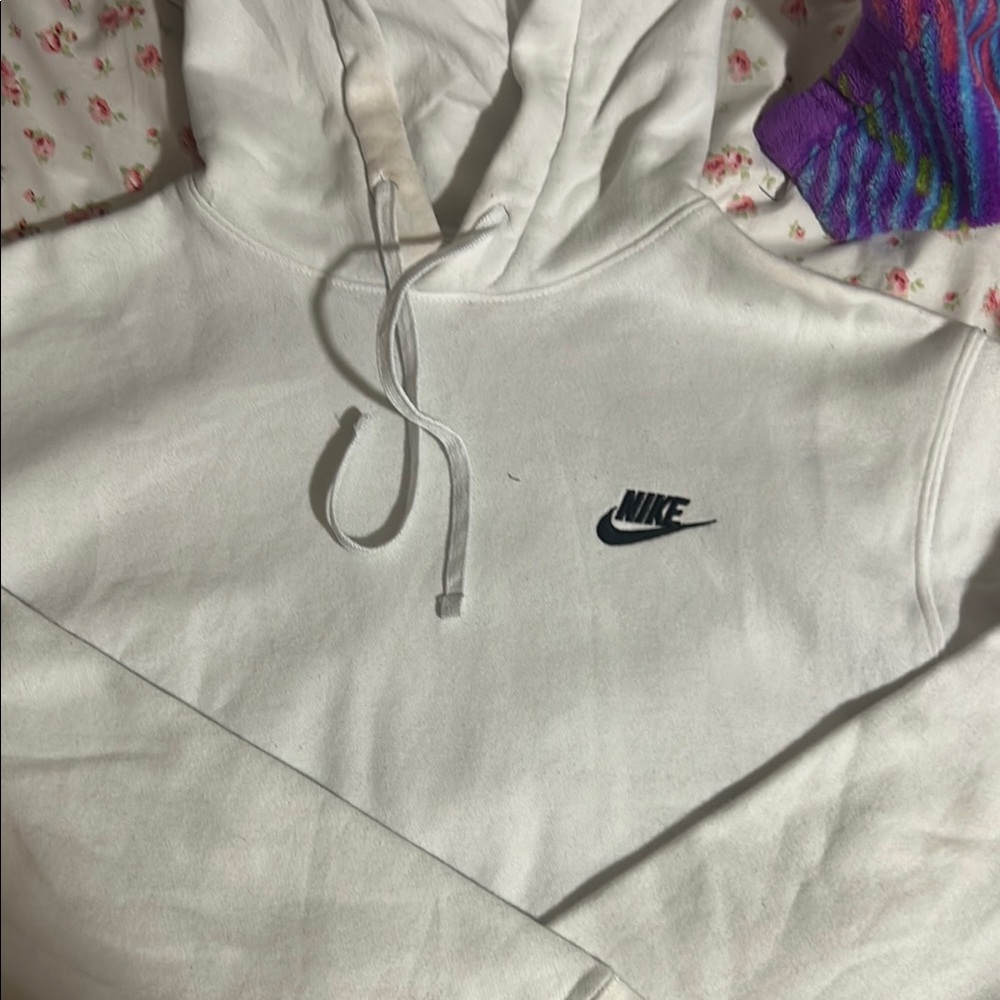 Nike White Pullover Hoodie